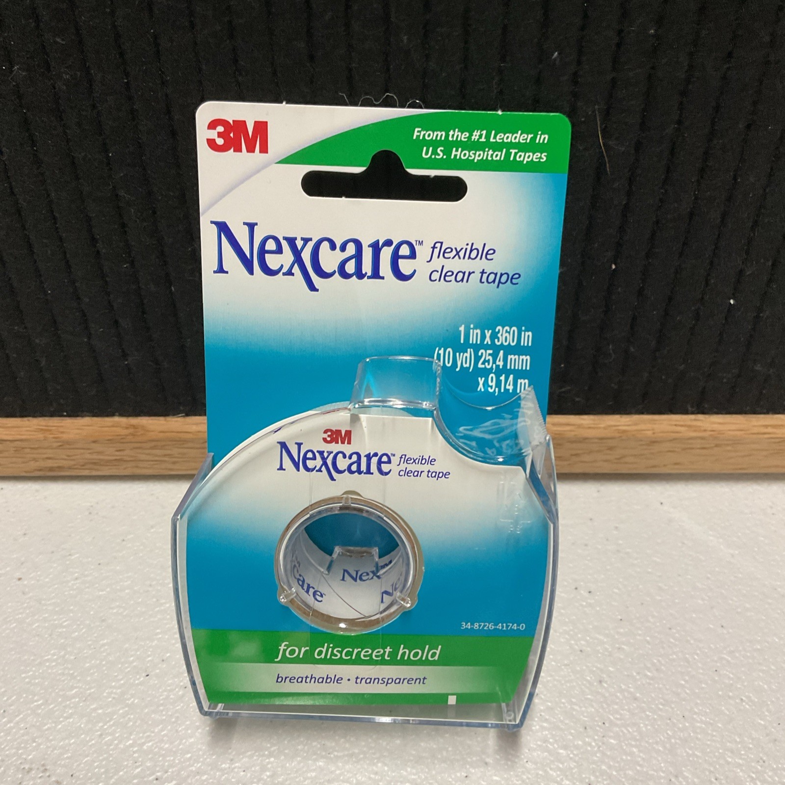 Nexcare Flexible Clear Tape Dispenser 1”X10yd 1ct Medium Holder 1182