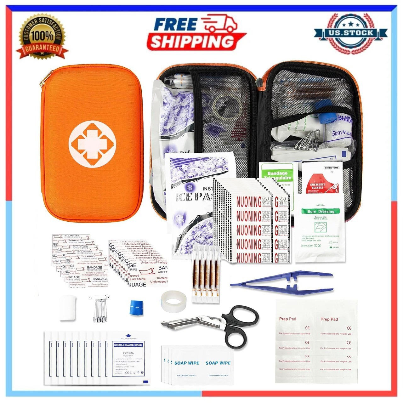 276PCS First Aid Kit Compact Emergency Supplies for Home Car Camping