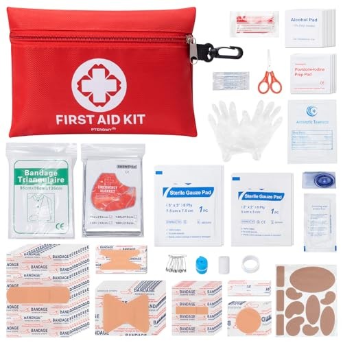 150 Piece Mini First Aid Kit Portable Emergency Medical Supplies for Travel Car