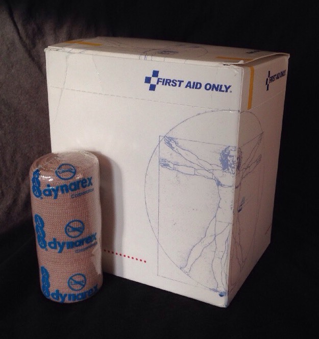 First Aid Only Elastic Bandage Wrap Latex Free 4" x 5yd Box of 9 J617