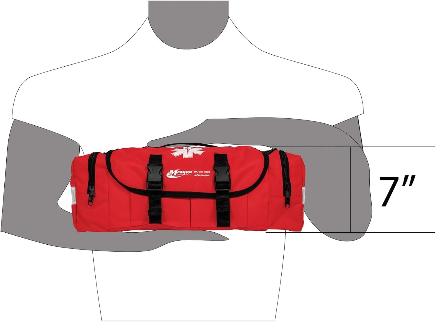 MFASCO First Aid Kit – Fully Stocked Portable Reflective Bag -First Responder Em