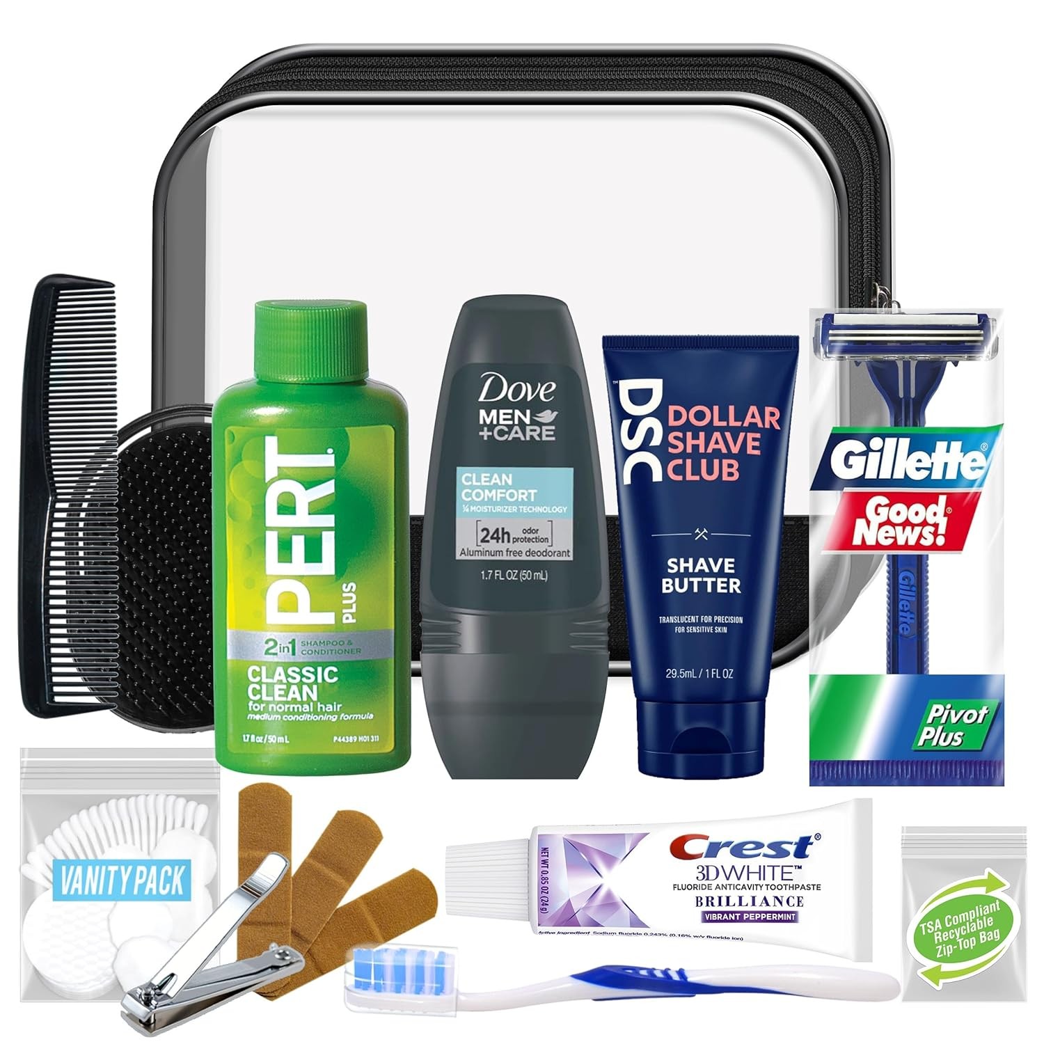 Convenience Kits International Men’s Super Deluxe, 16-Piece Kit with Travel Size