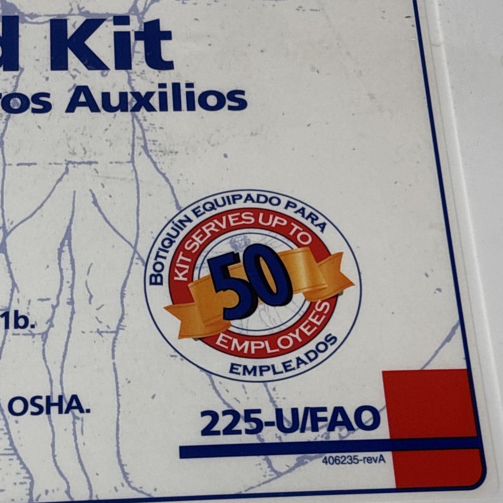 🩹 First Aid Only 225-U OSHA First Aid Kit for 50 People New
