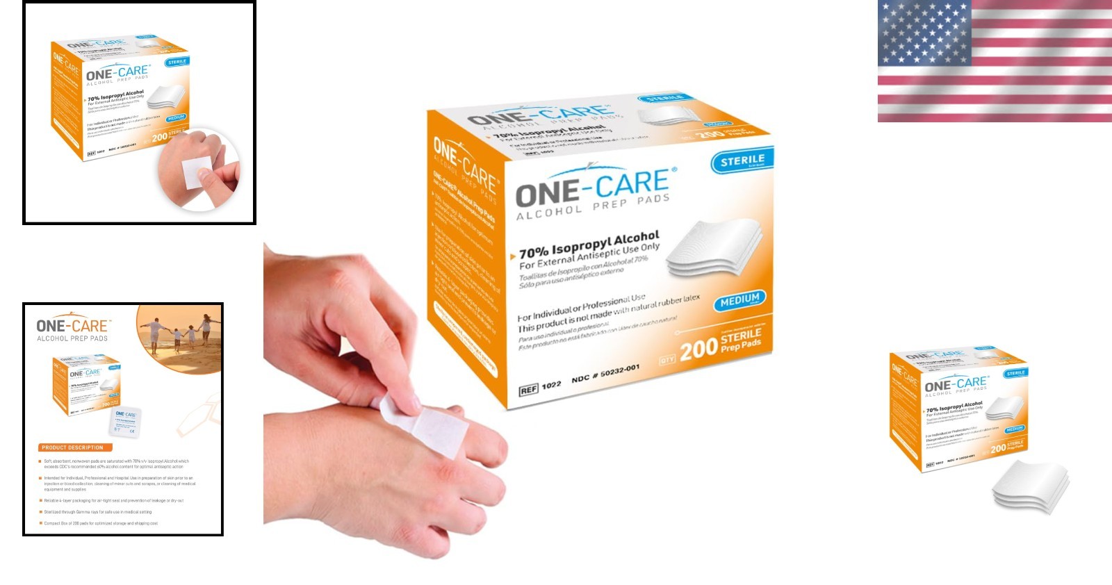 200 Individually Wrapped Sterile Prep Pads – Essential Skin Cleansing Wipes