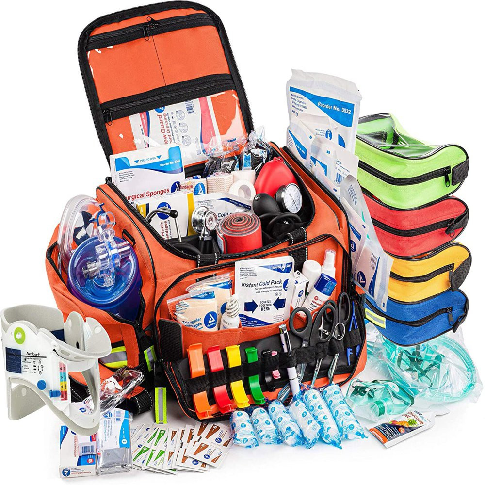 First Responder Bag | Fully-Stocked Professional Advanced EMT/EMS Trauma Kit