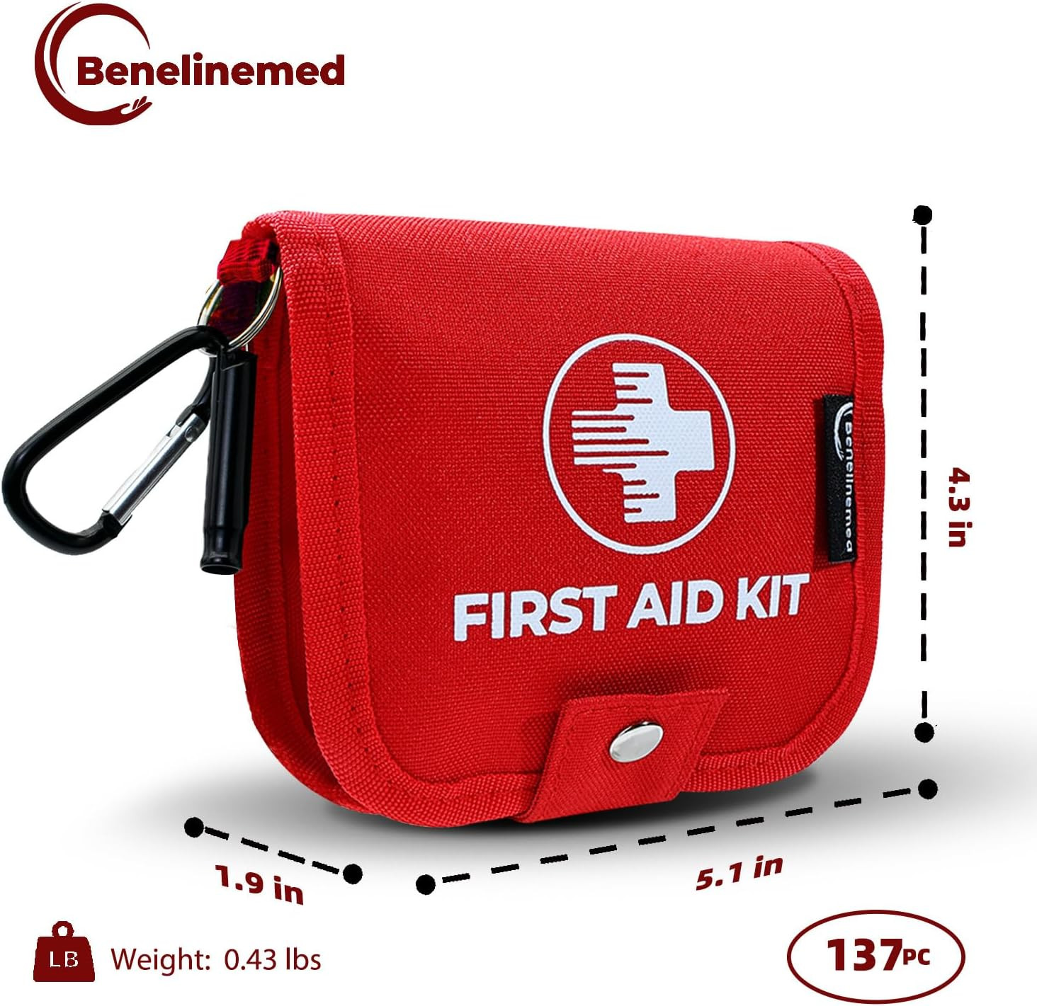 Mini First Aid Kit – 137 Piece Small Emergency Medical Kit for Home, Car, Travel