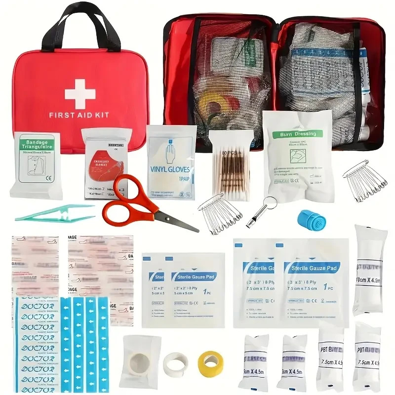 Small/Large Portable First Aid Kit, Including Professional Scissors And Tweezers