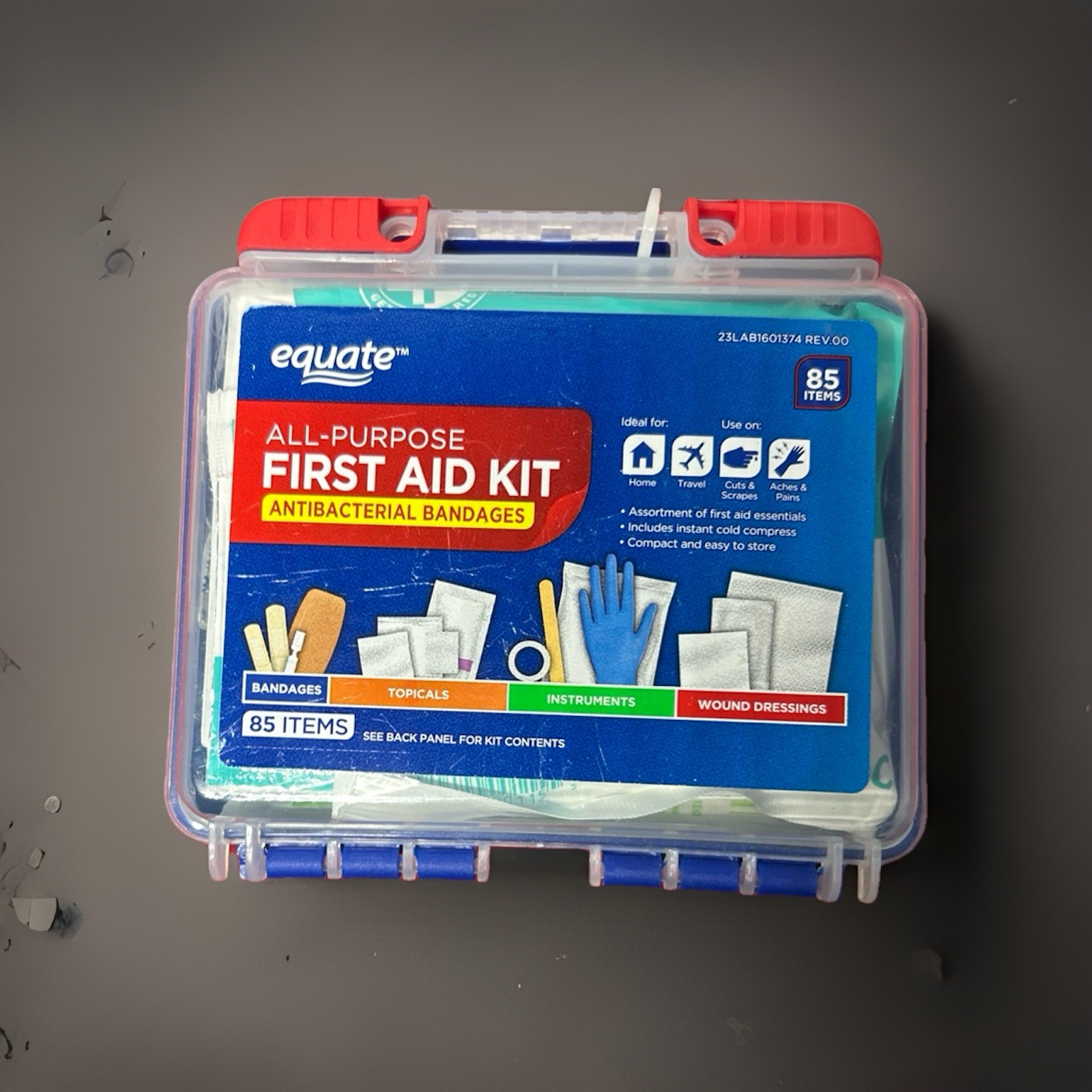 Equate On-the-Go First Aid Kit, 85 Pieces