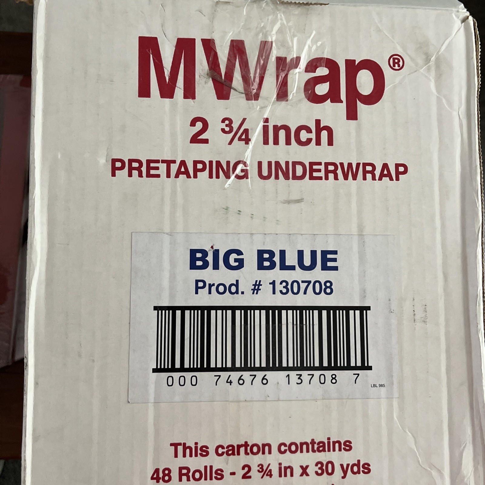 Mueller Big Blue MWrap Underwrap (Case-48 rolls)