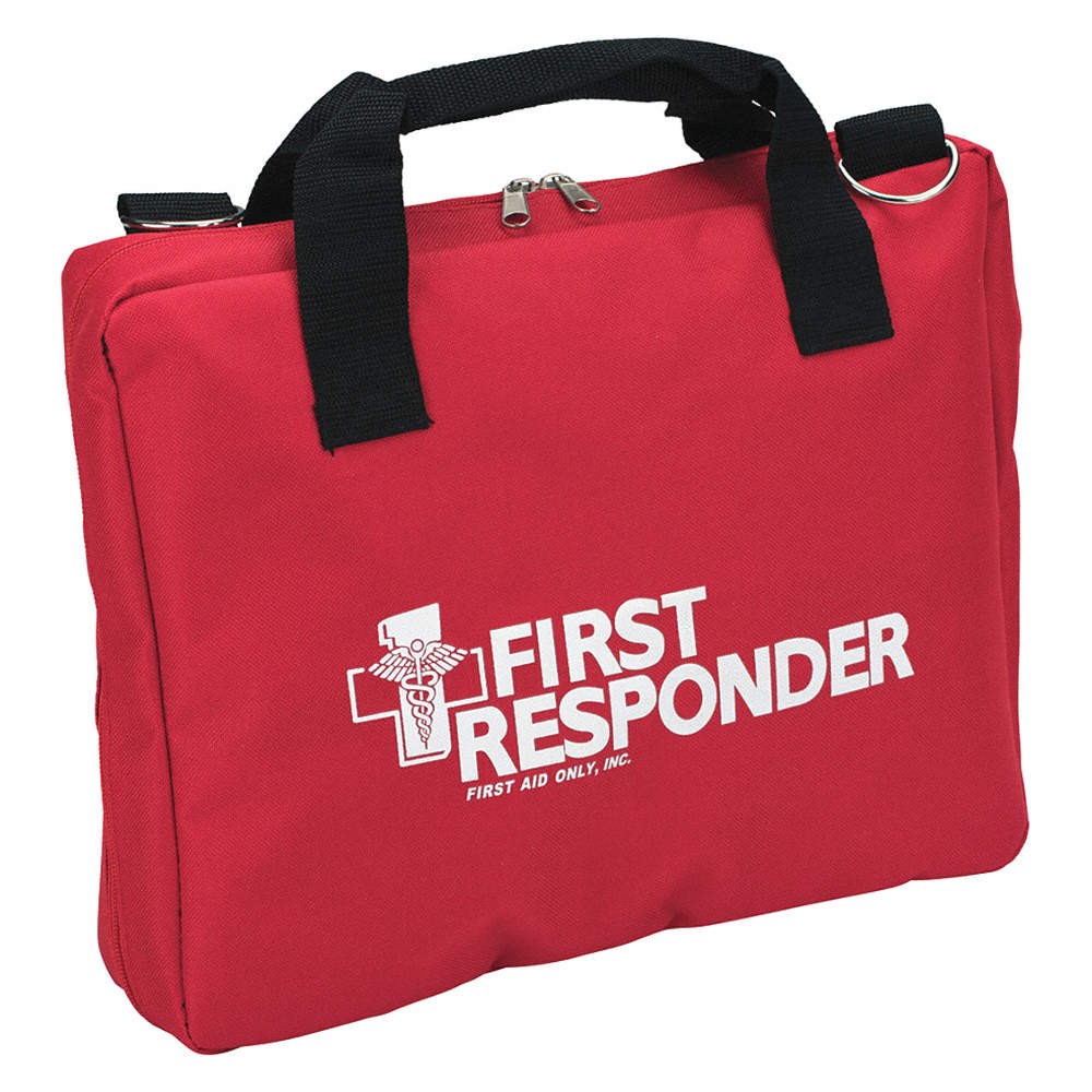 FIRST AID ONLY 510-FR/BAG First Responder Bag,Red,10" L 11A319