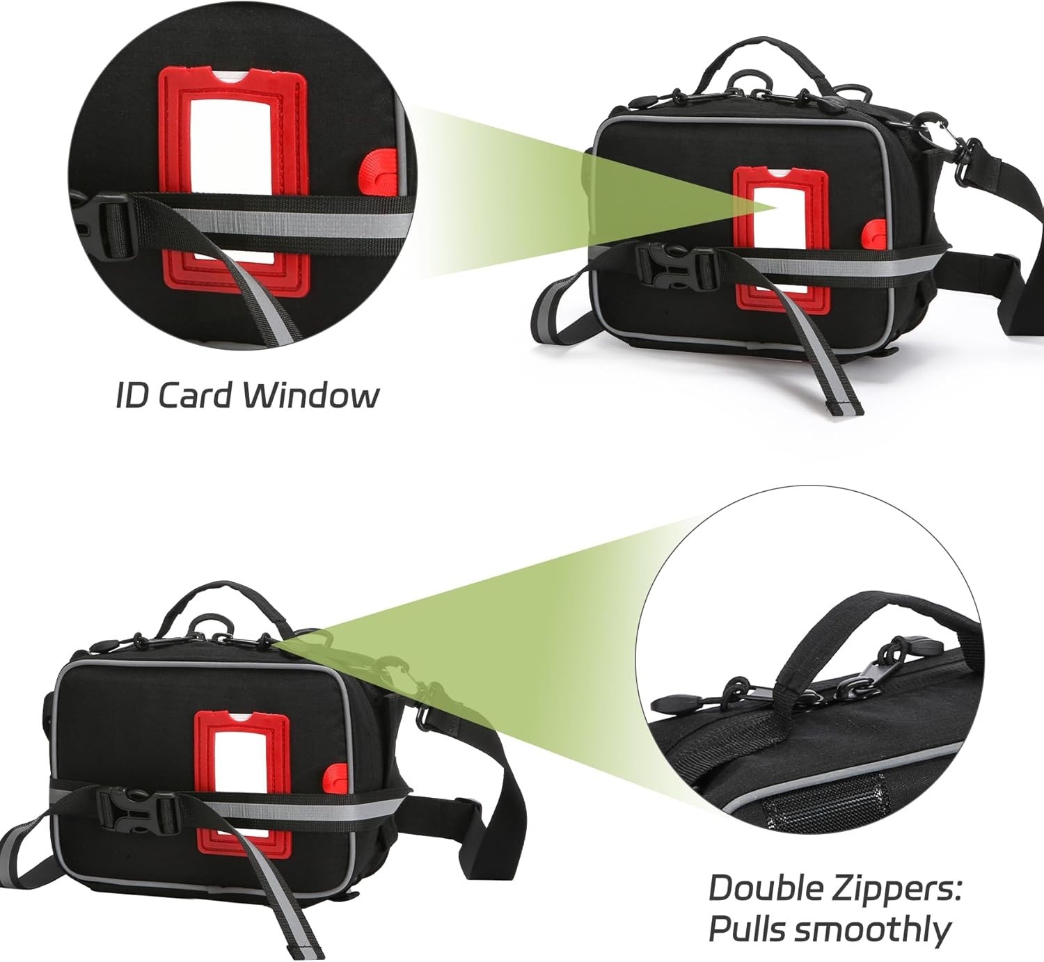 First Aid Bag Empty Emergency First Responder Crossbody Handheld Waist Bag BLACK