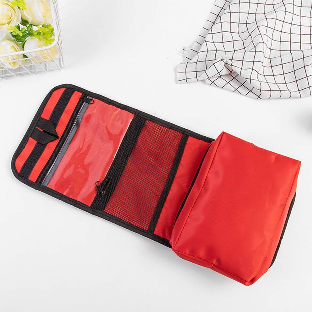 First Aid Bag First Aid Kit Empty Medical Storage Bag Red Trauma Bag for Emer…