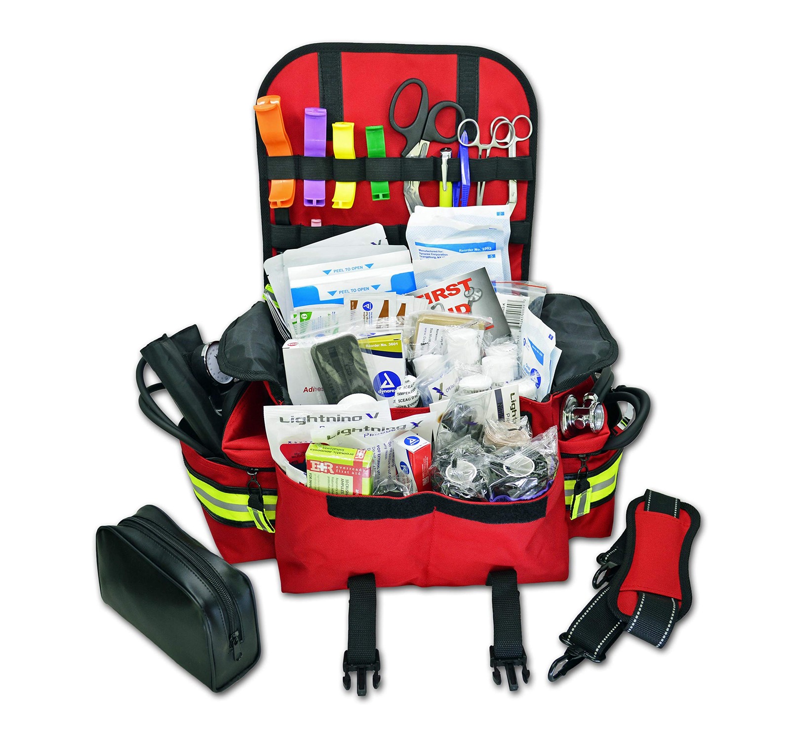 Lightning X Small First Responder EMT EMS Trauma Bag Stocked First Aid Fill K…