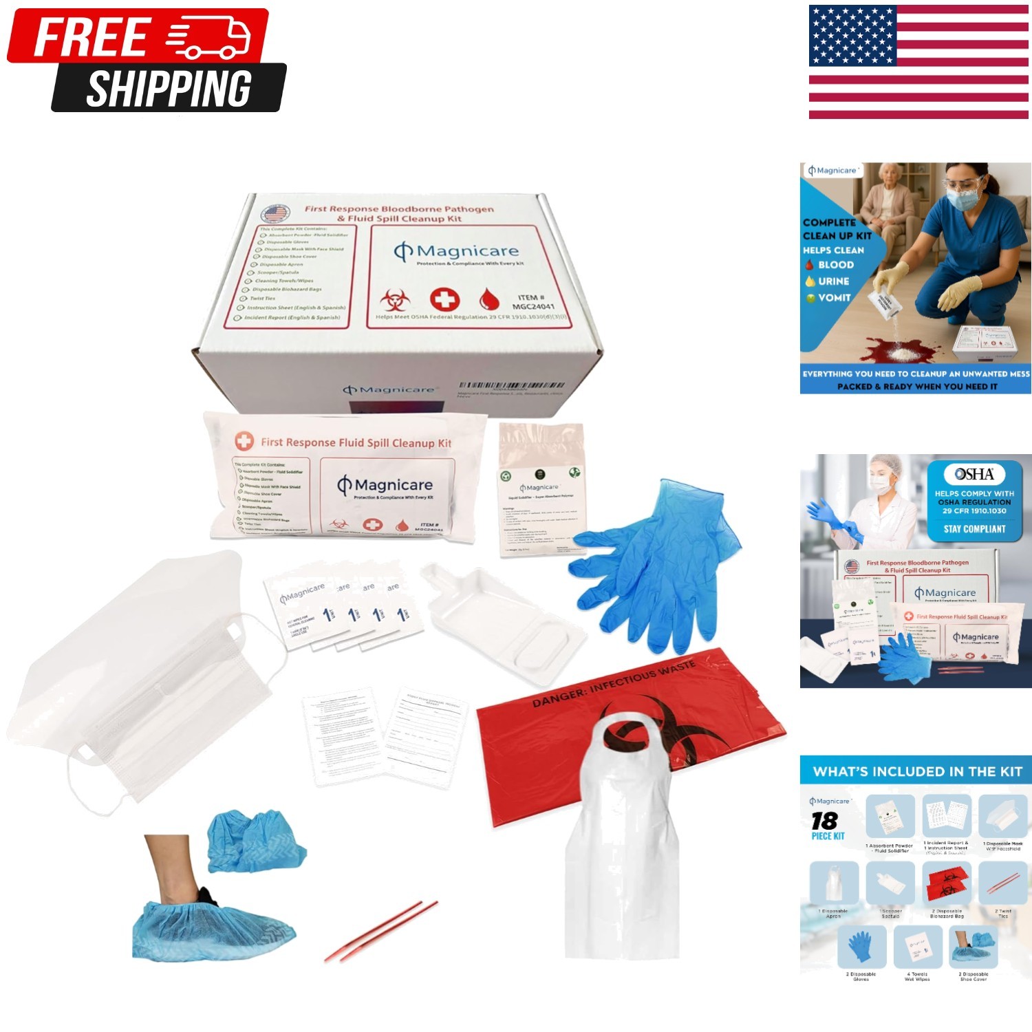 Bodily Fluid Clean Up Kit & Vomit Clean Up Pack – Be OSHA Compliant | Bloodbo…