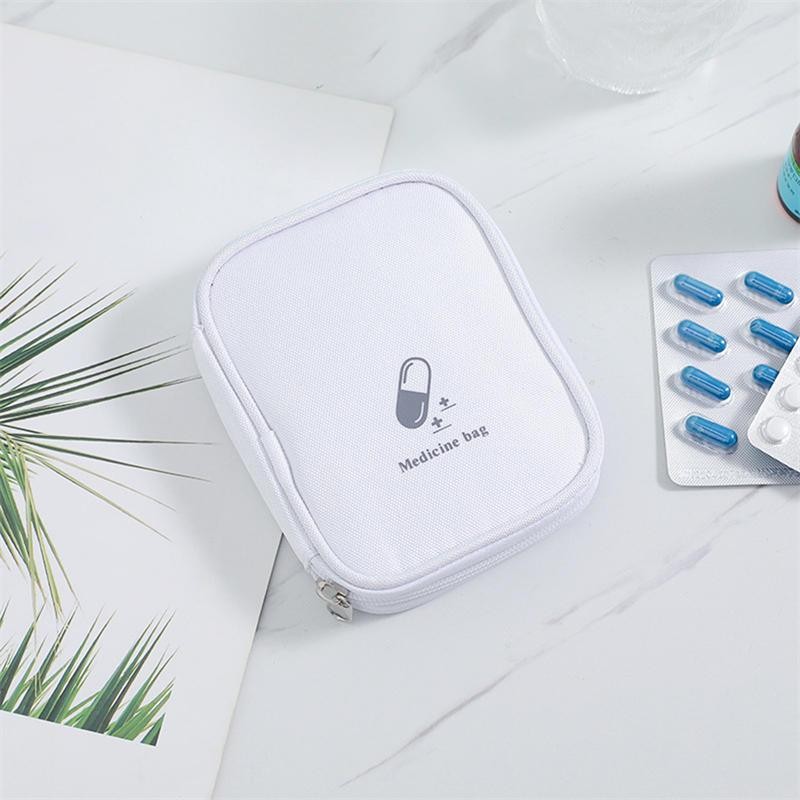 Portable First Aid Kit Travel Mini Medical Pouch Emergency Pill Organizer