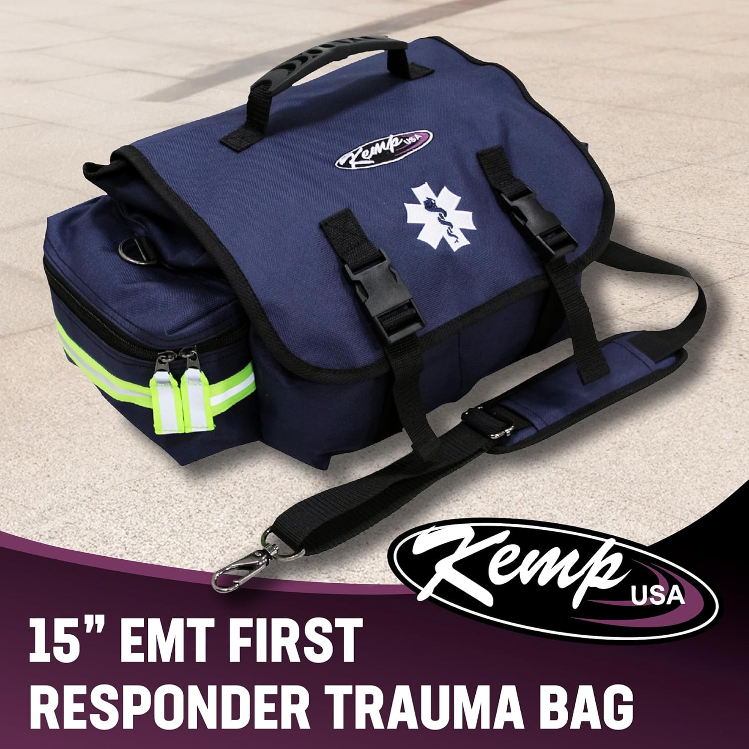 EMT Trauma Bag Navy Blue First Aid Medical Survival Emergency Response Kit