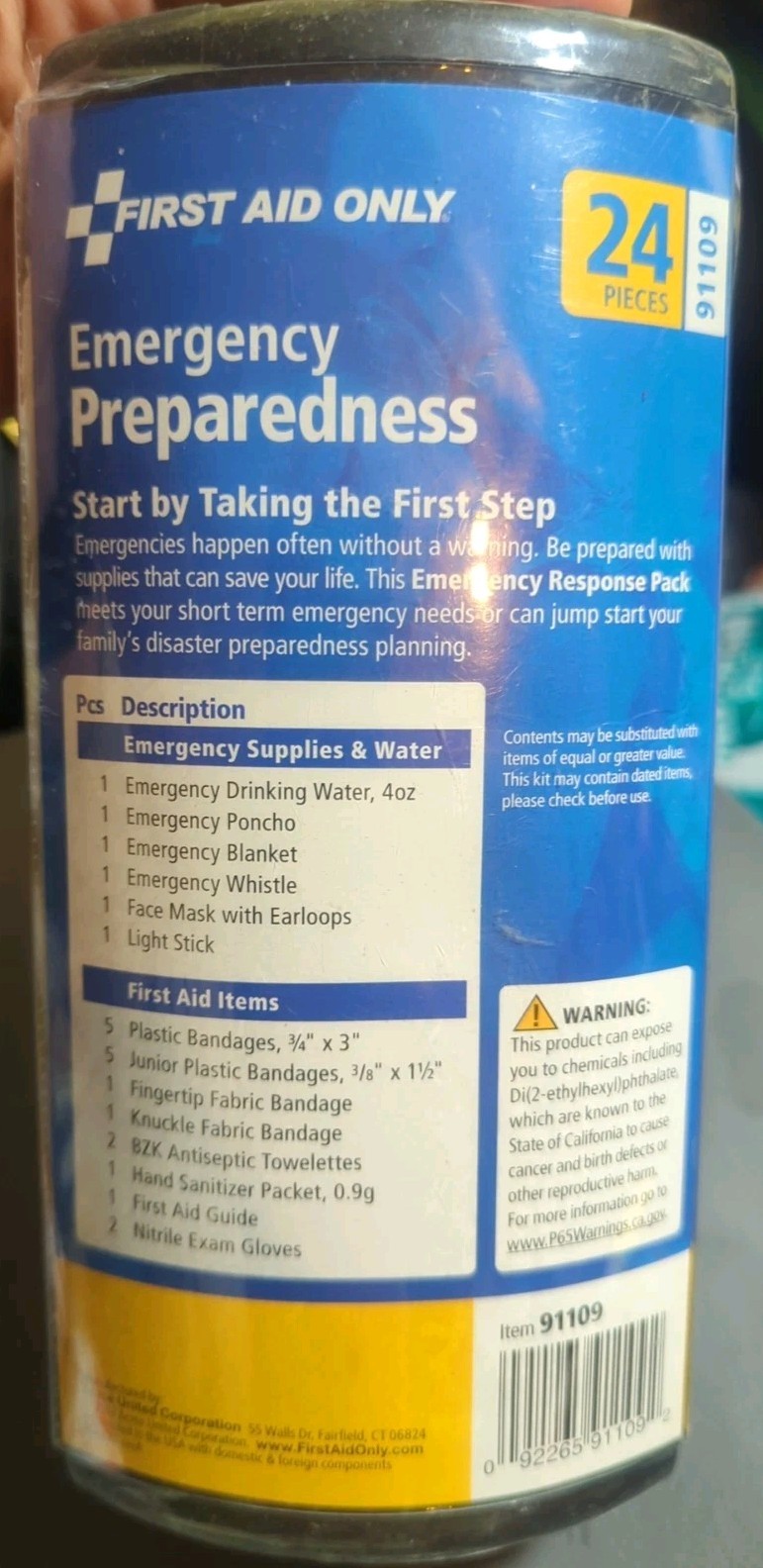 Emergency Preparedness First Aid Only 24 piece