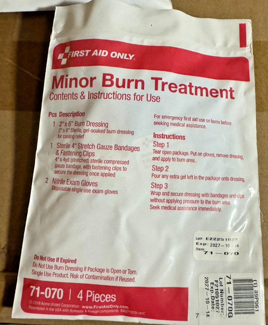 First Aid Only- Minor Burn Treatment Kit- 71-070