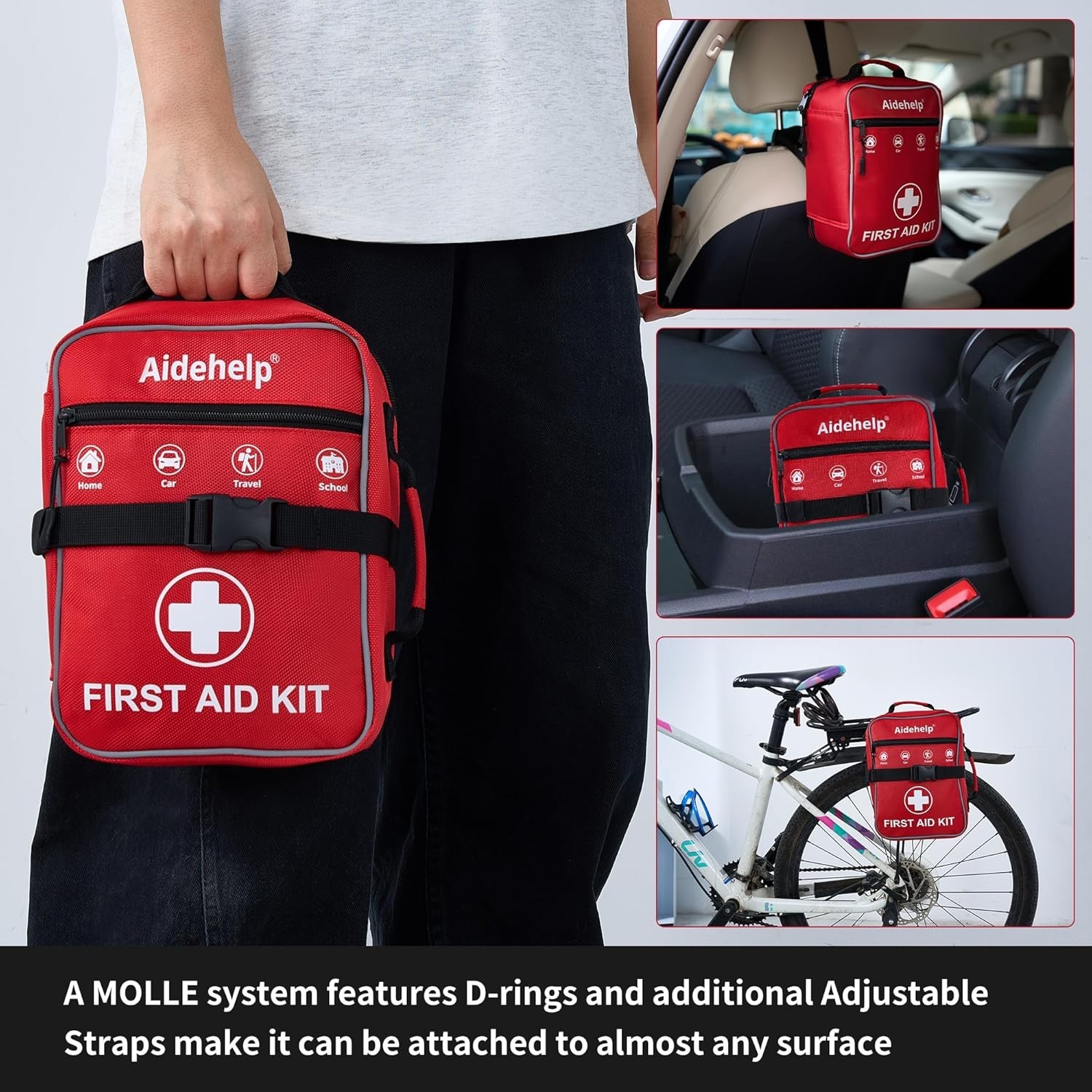 Comprehensive 520-Piece First Aid Kit – Organized Medical Supplies for All Ages