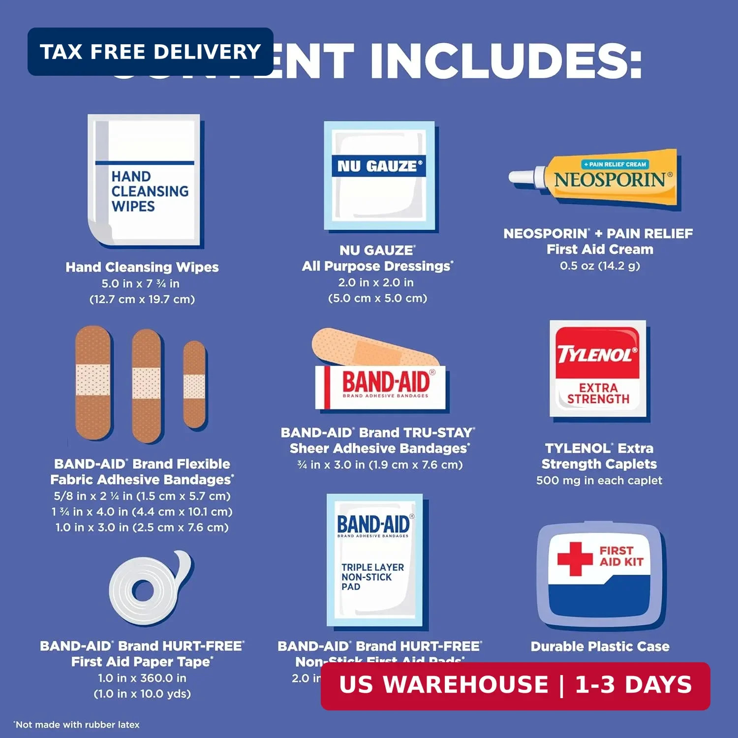 BAND-AID Brand Travel Ready Portable Emergency First Aid Kit, Minor Wound Care,