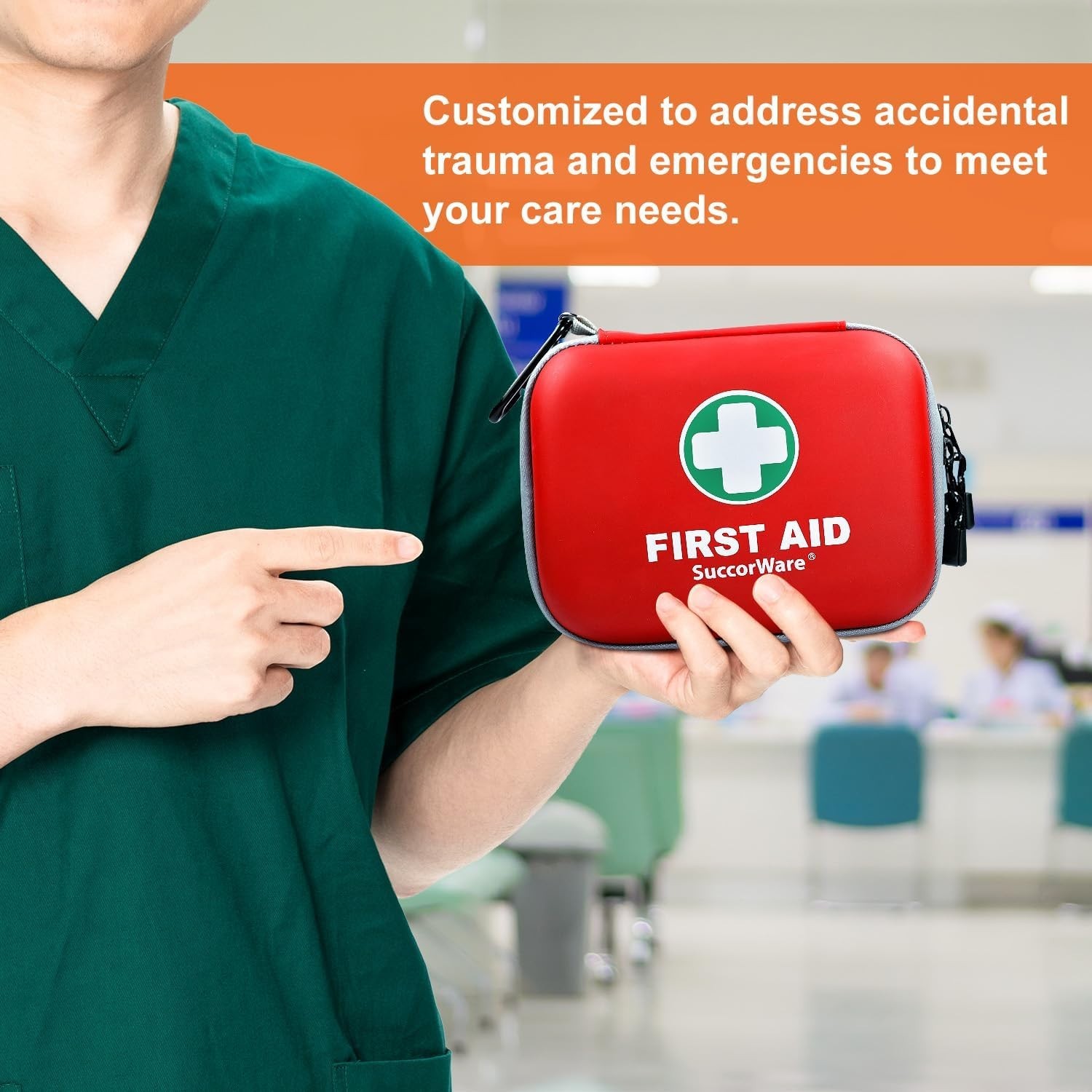 150 Pieces Mini First Aid Kit – Small Medical Kit with Hard Shell – Red