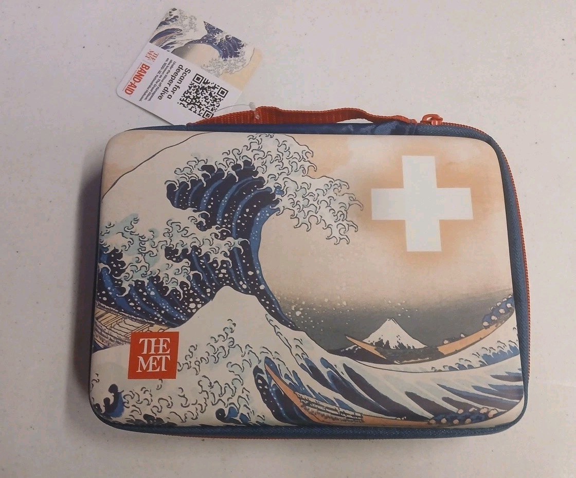 THE MET Band-Aid First Aid Kit Designer Bag, The Wave Katsushika Hokusai, Ltd Ed