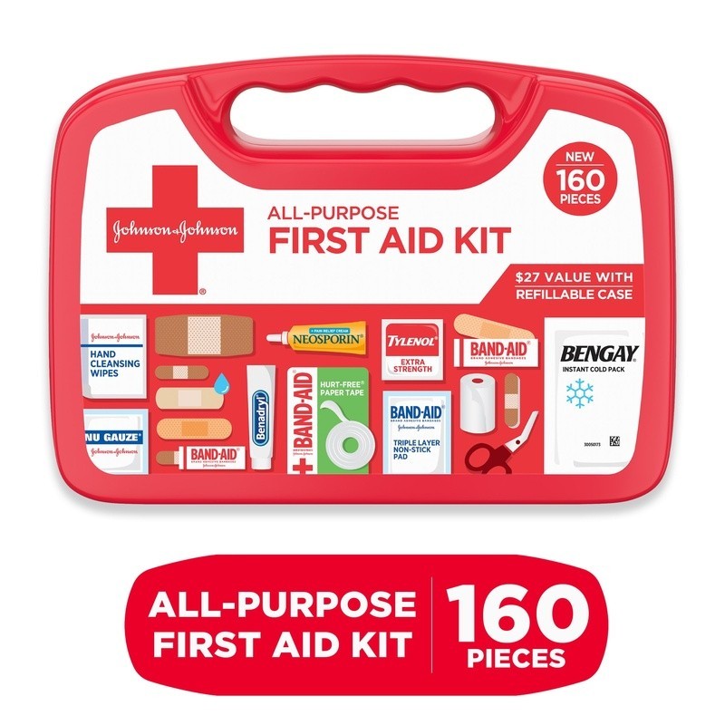 All Purpose Compact First Aid Kit Cuts Scrapes Burns Emergency Supplies New