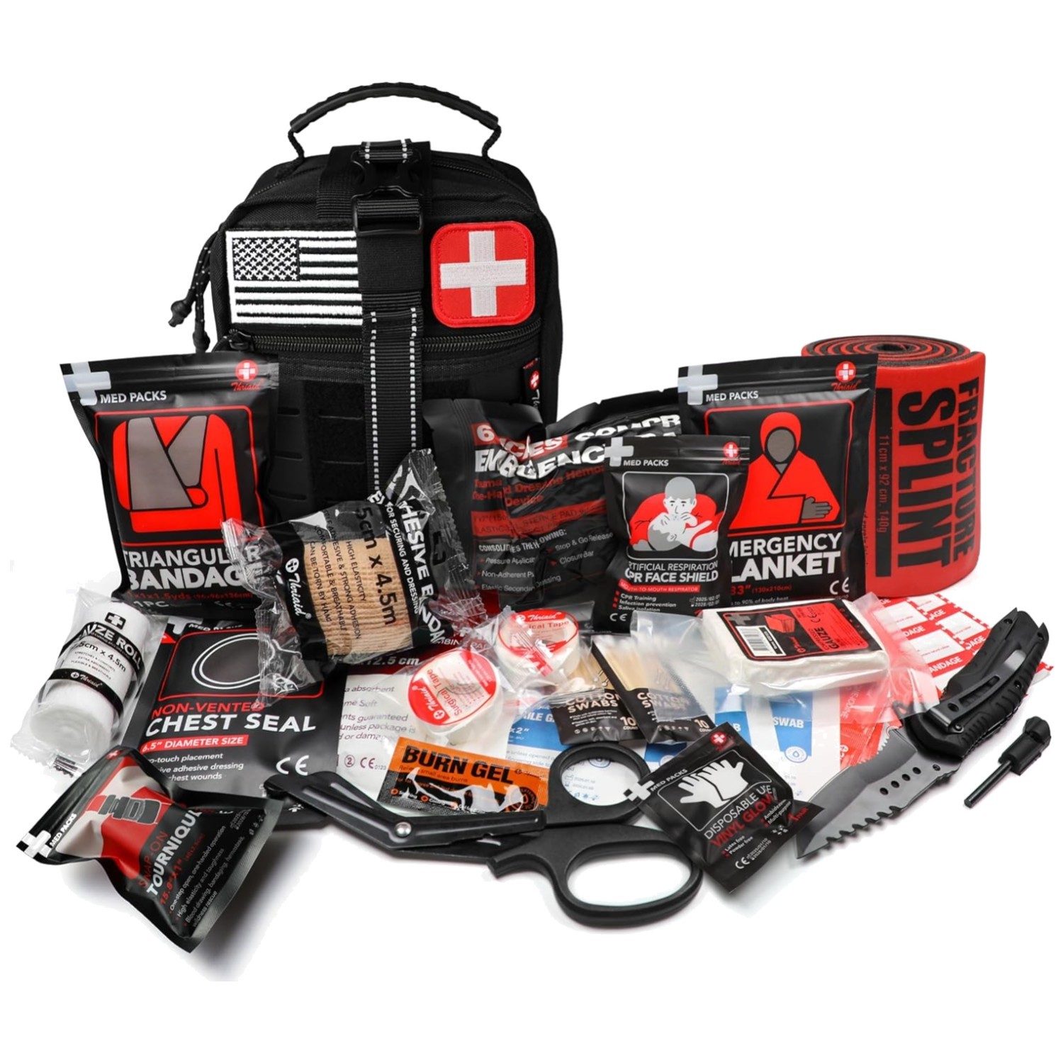 Tactical Military First Aid Kit Black
