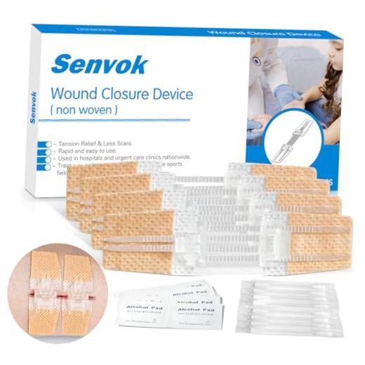 Wound Closure Device 4 Pcs – Zip Sutures & Butterfly Bandage | Non-woven 4 PCS
