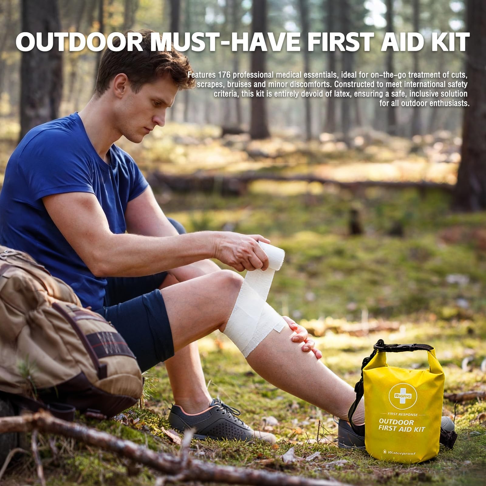186 Pcs Waterproof First Aid Kit – Portable Survival Gear for Boating, Camping,
