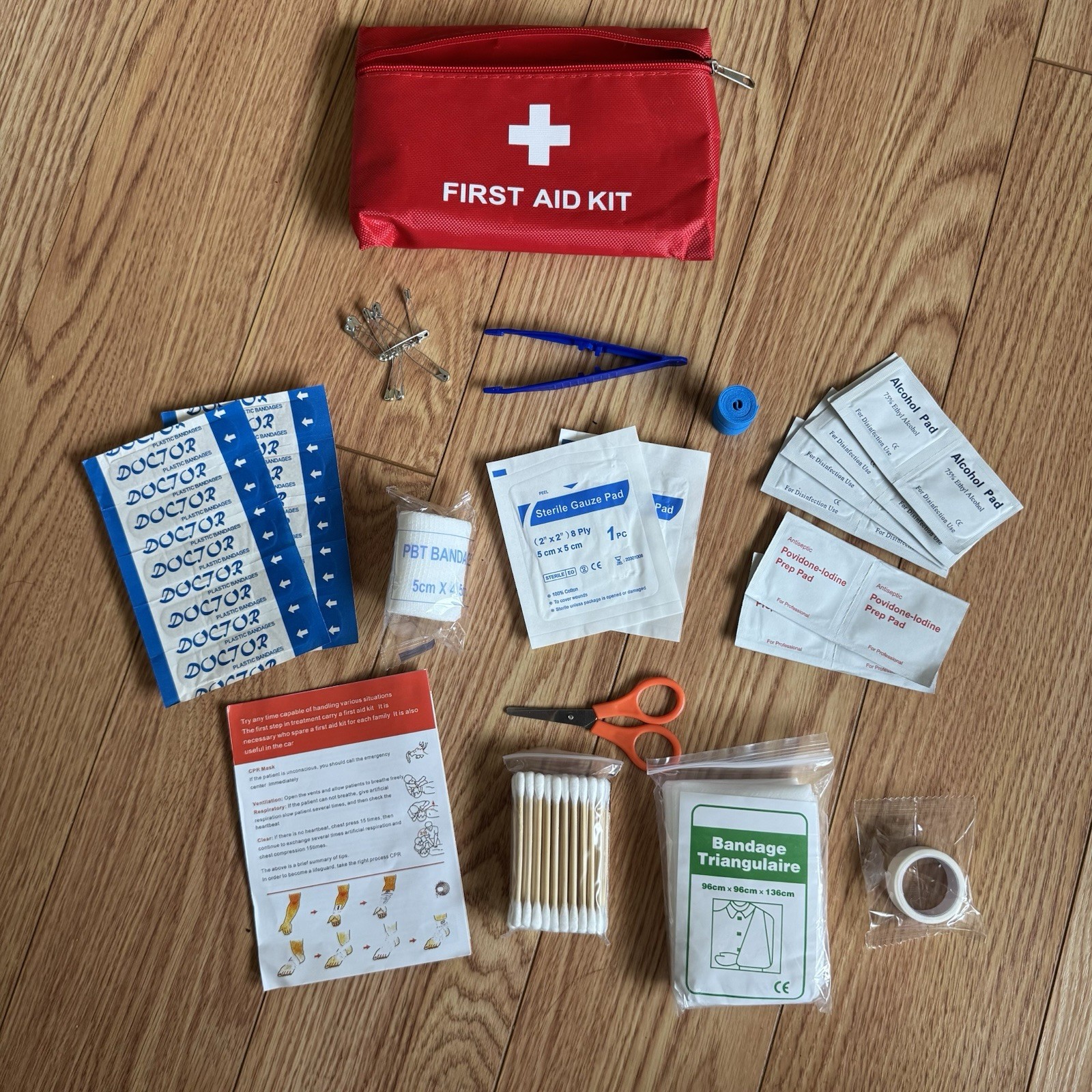 First Aid Kit Home Office Car Camping Hiking – 18 Piece