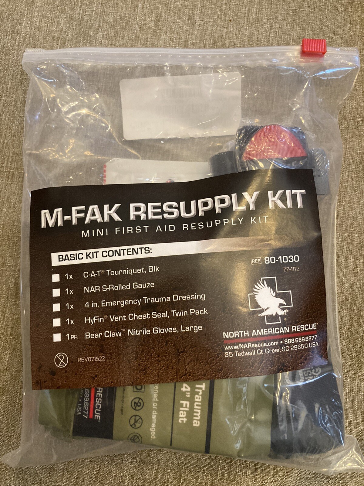 Genuine top quality North American Rescue M-FAK mini First Aid Kit