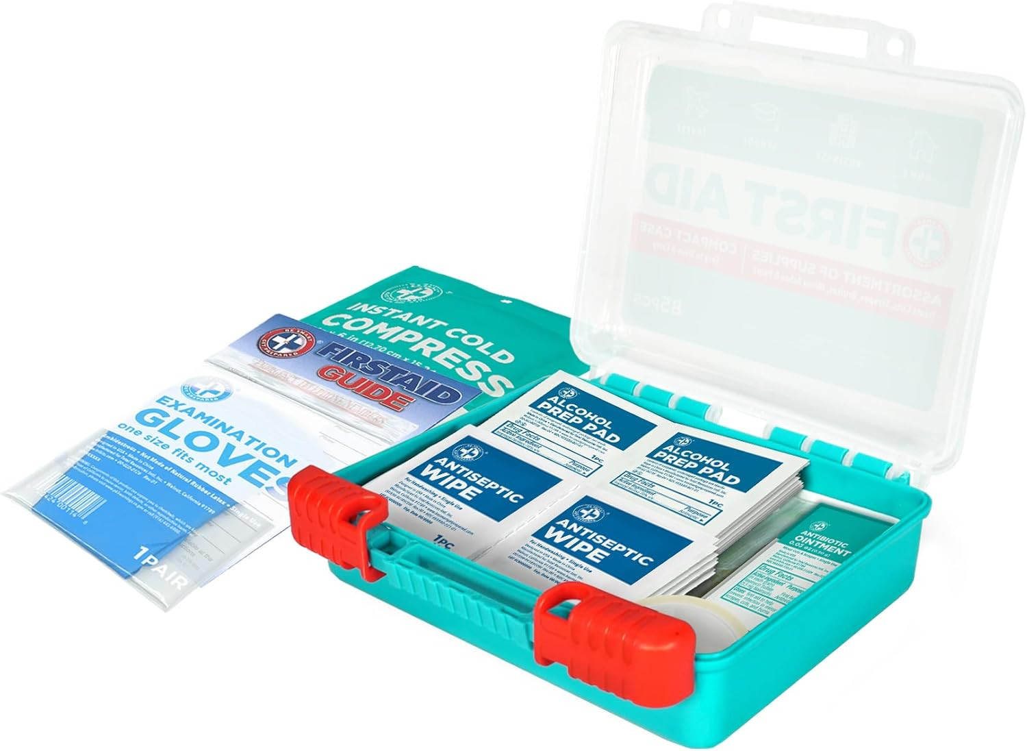 85 Piece First Aid Kit: Clean, Treat, Protect Minor Cuts, Scrapes. Home, Office,