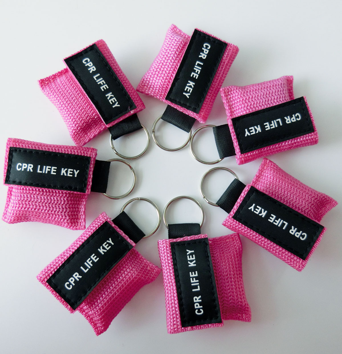100Pcs/lot CPR Mask Keychain with Cpr Face Shield CPR Life Key First Aid Kits