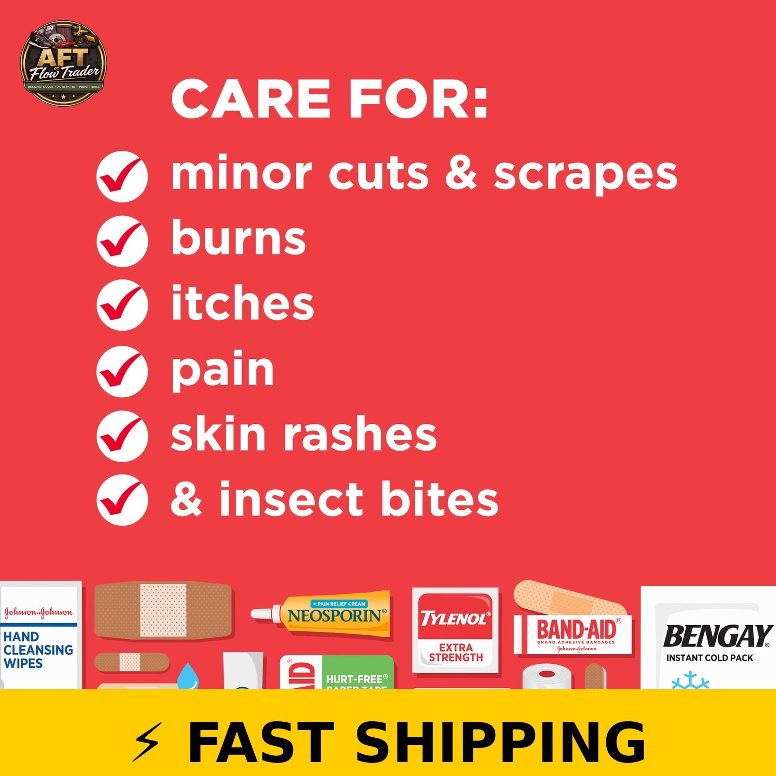 Band-Aid All-Purpose Portable Compact First Aid Kit, 160 Piece