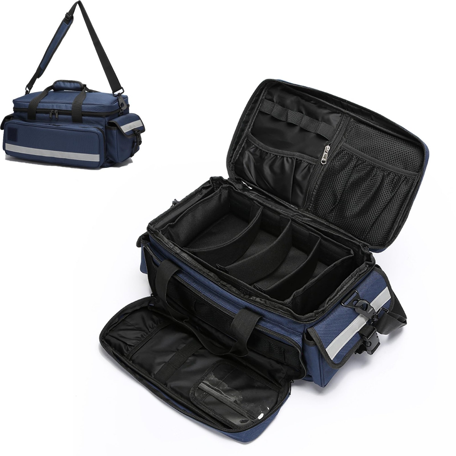 Professional First Aid Medical Bag – Emergency Organizer with Detachable Divider