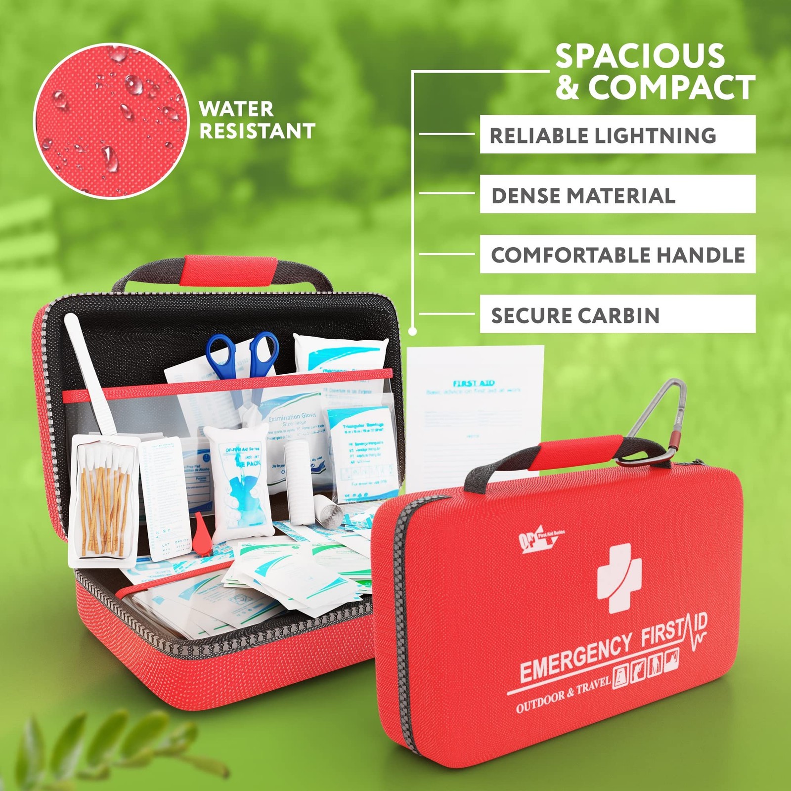 Small Survival First Aid Kit EVA Waterproof Emergency Bag 121 Count Small size