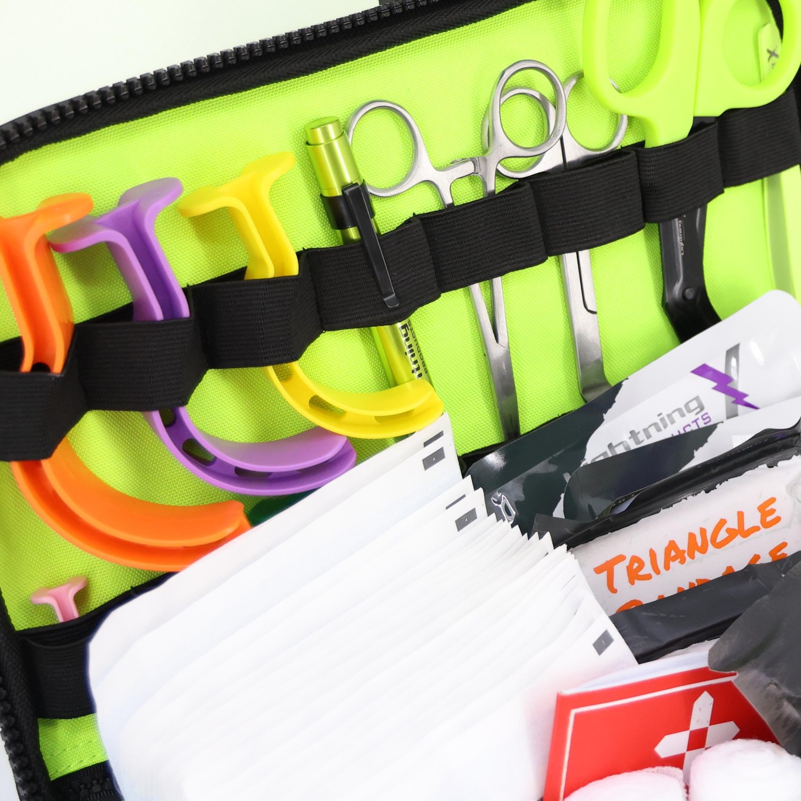 Lightning X Mid-Sized First Responder EMT Bag | LXMB25 | Fully Stocked w/ 240…