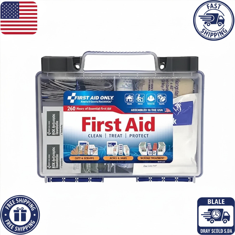 First Aid Kit 260PCS OSHA Compliant 50 Person Emergency Home Car Workplace