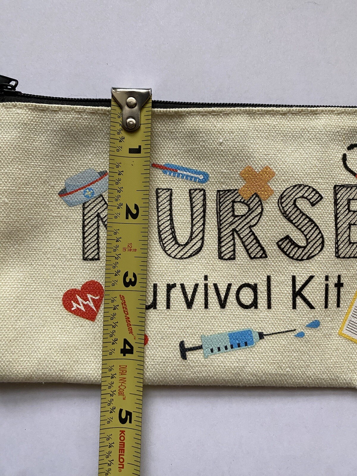 Nurse Survival Kit Zip Up Canvas Cloth Carrier Holder Empty
