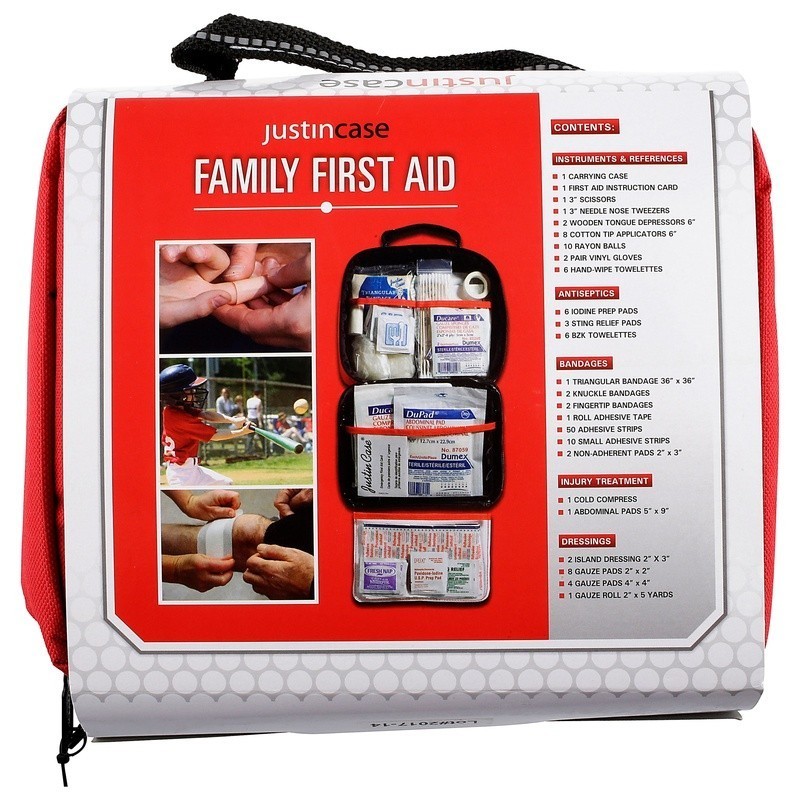 Family First Aid Kit Medicated Health Supplies Travel Home Office Case 100 Items