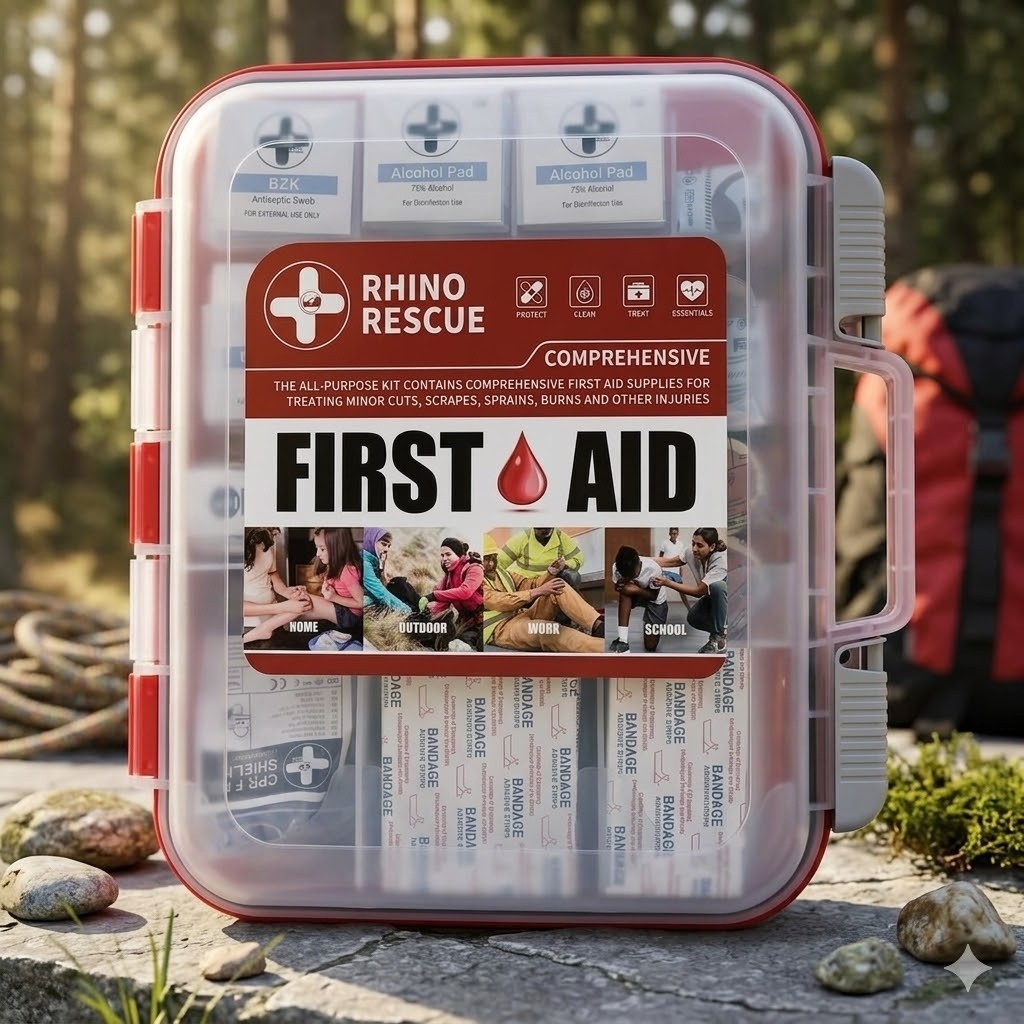 All-Purpose 350 Piece First Aid Kit – High Capacity Medical Box for Emergency