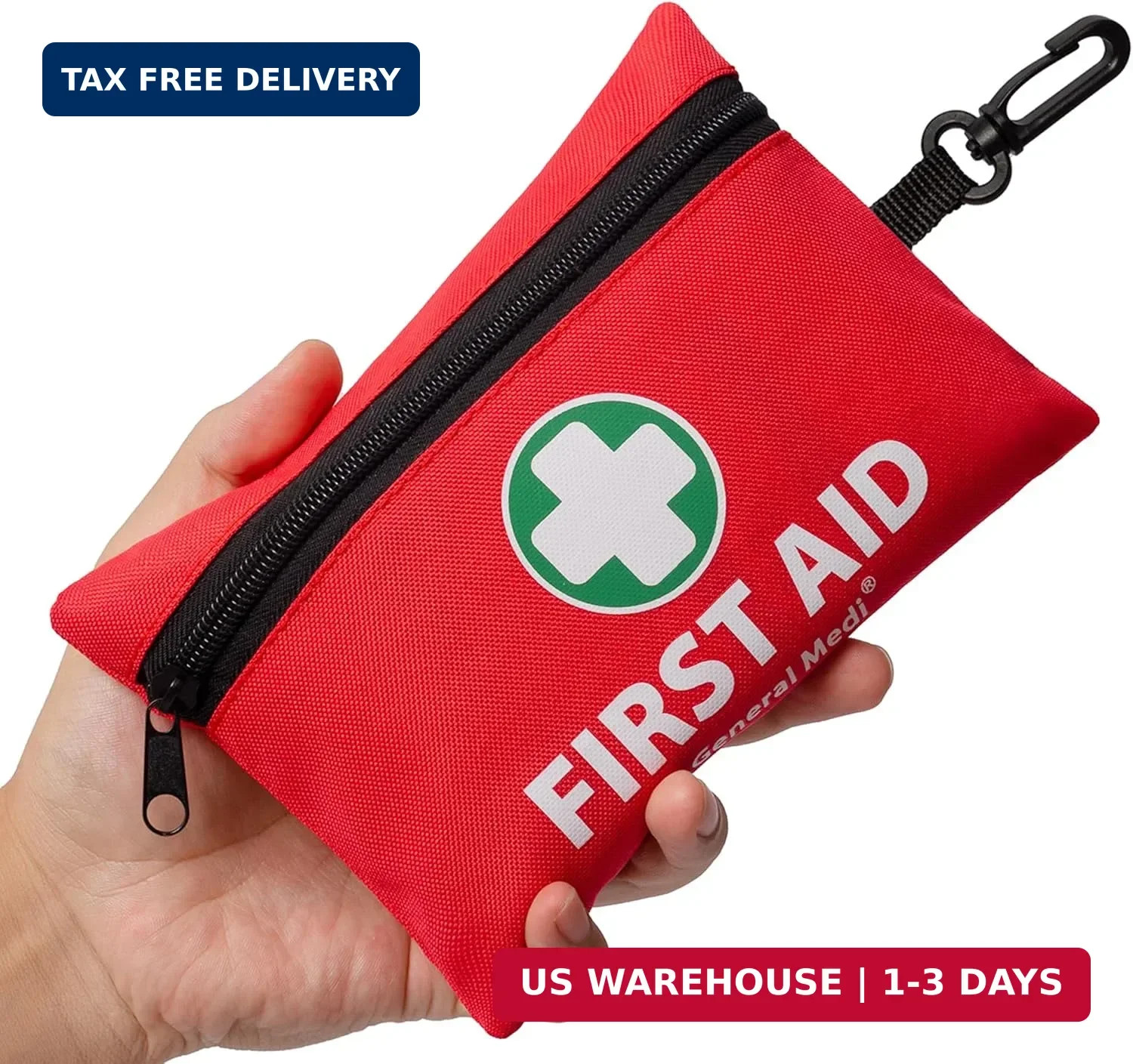 General Medi Mini First Aid Kit, 110 Piece Small First Aid Kit – Includes Emerge
