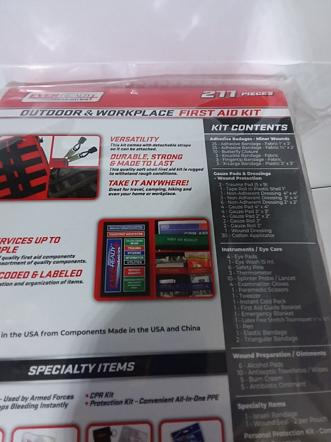 Ever Ready Outdoor & Workplace First Aid Kit 211 Pieces