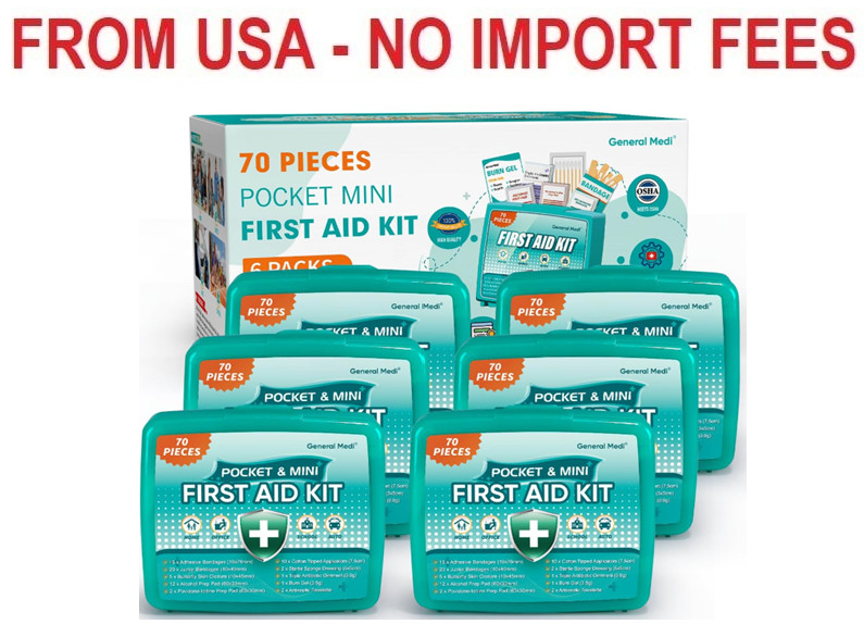 General Medi 420 Piece First Aid Kit, 6 Individual Boxes of 70 Items Each – Cont