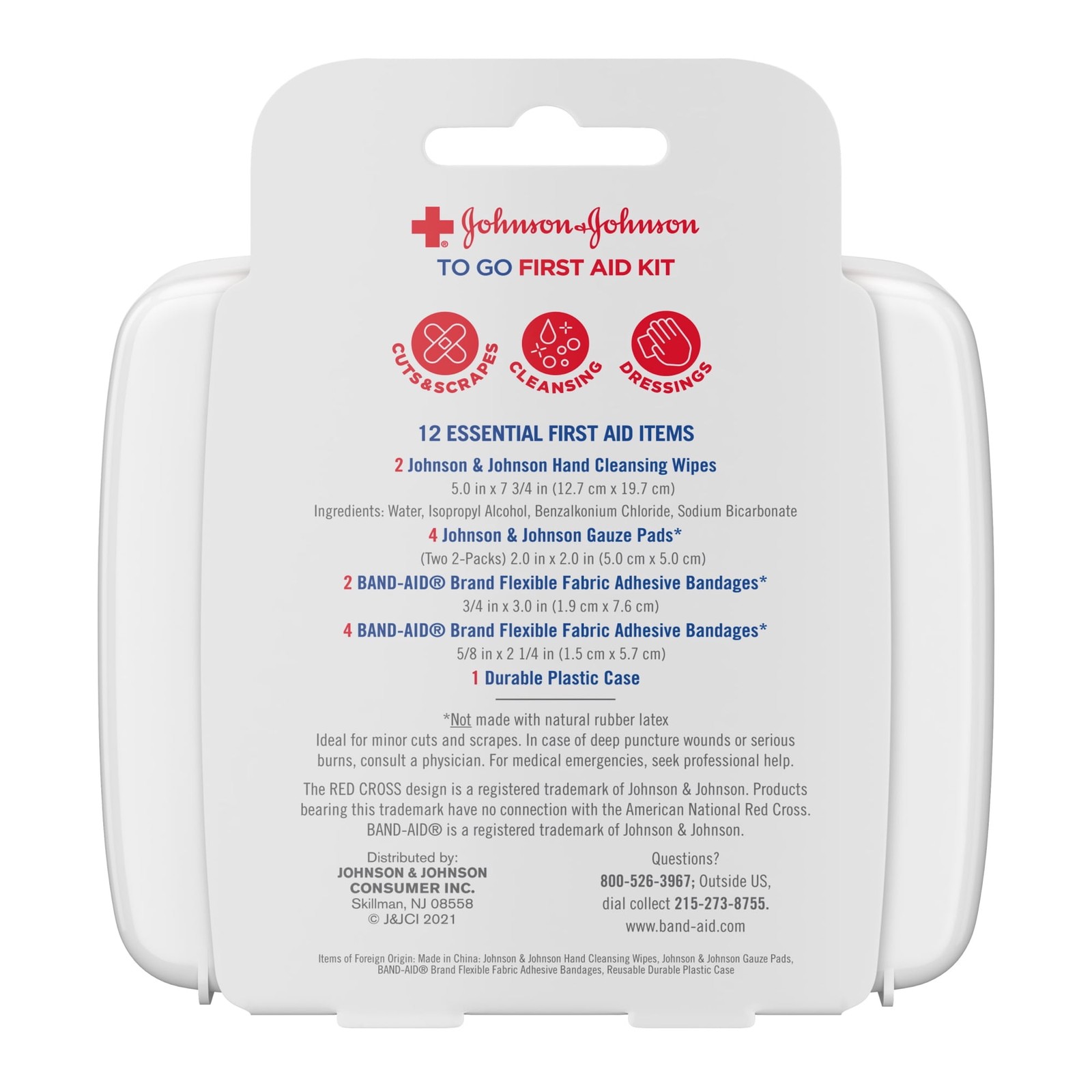 BAND-AID Brand First Aid Kit To Go Portable Emergency Wound Care Essentials, 12