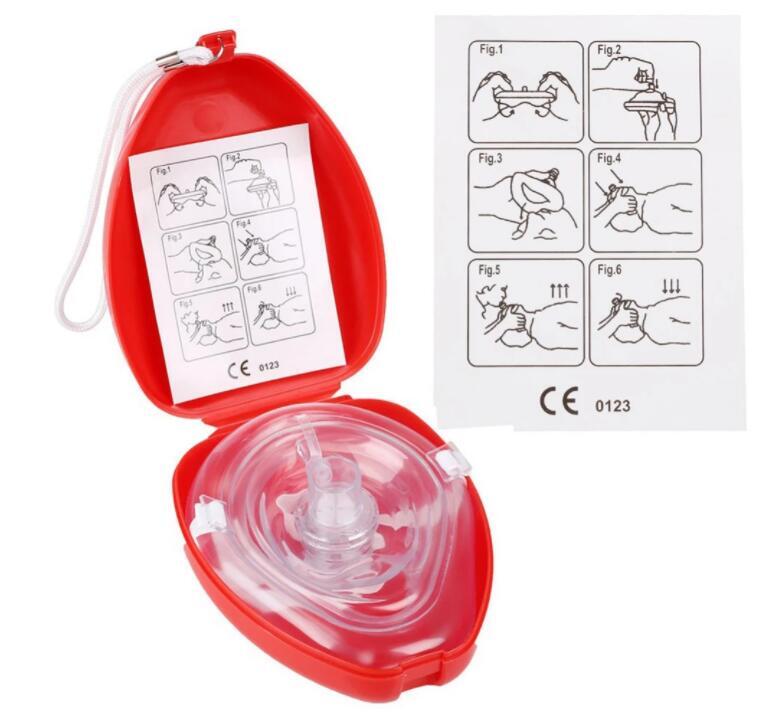 emergency CPR Breathing Mask One-Way Valve Reusable Artificial Respiration Mask
