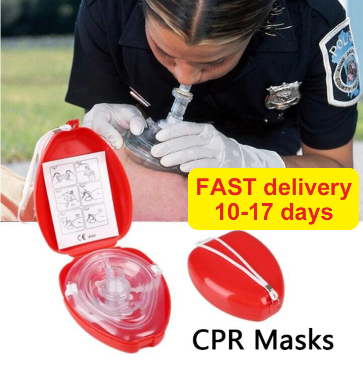emergency CPR Breathing Mask One-Way Valve Reusable Artificial Respiration Mask