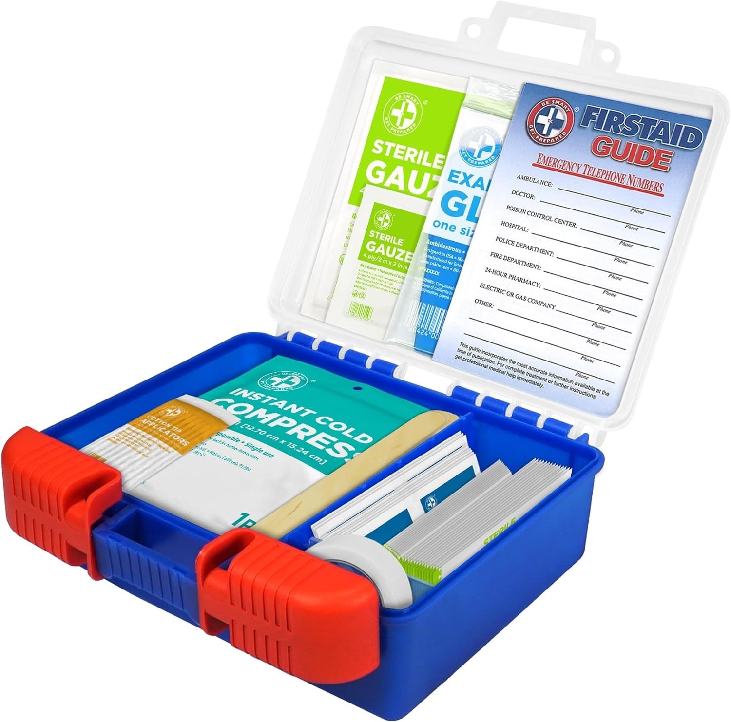 Be Smart Get Prepared 110 Pc First Aid Kit: Clean, Treat, Protect Minor Cuts