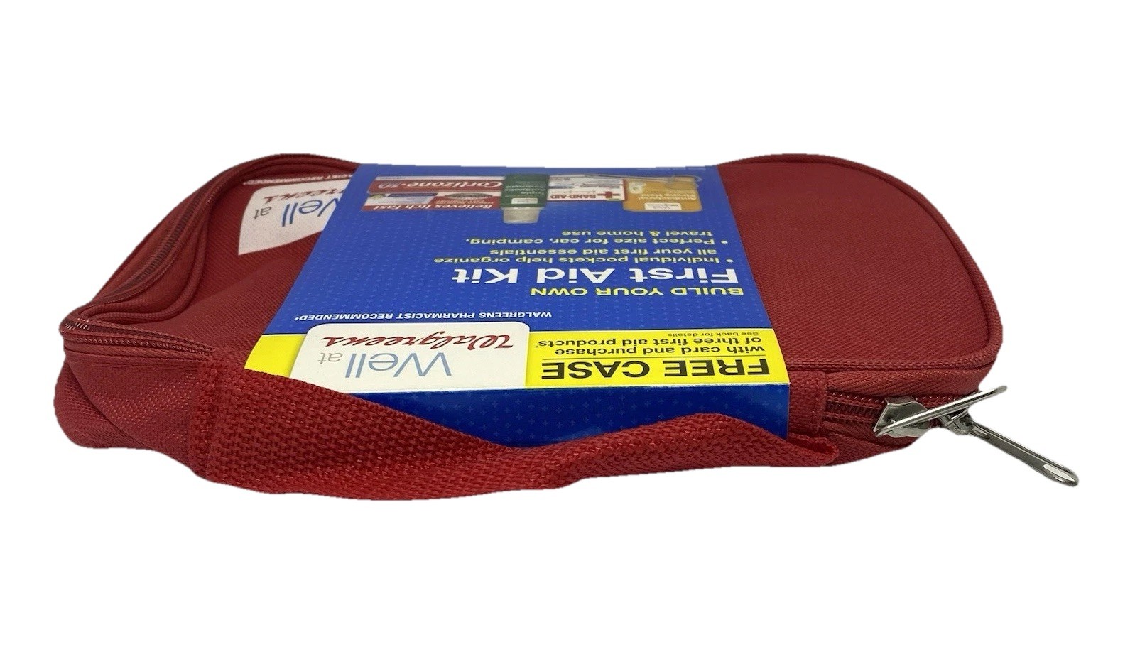 (4) First Aid Kit Zipper Bag / Case Build Your Own Red pockets Walgreens Empty